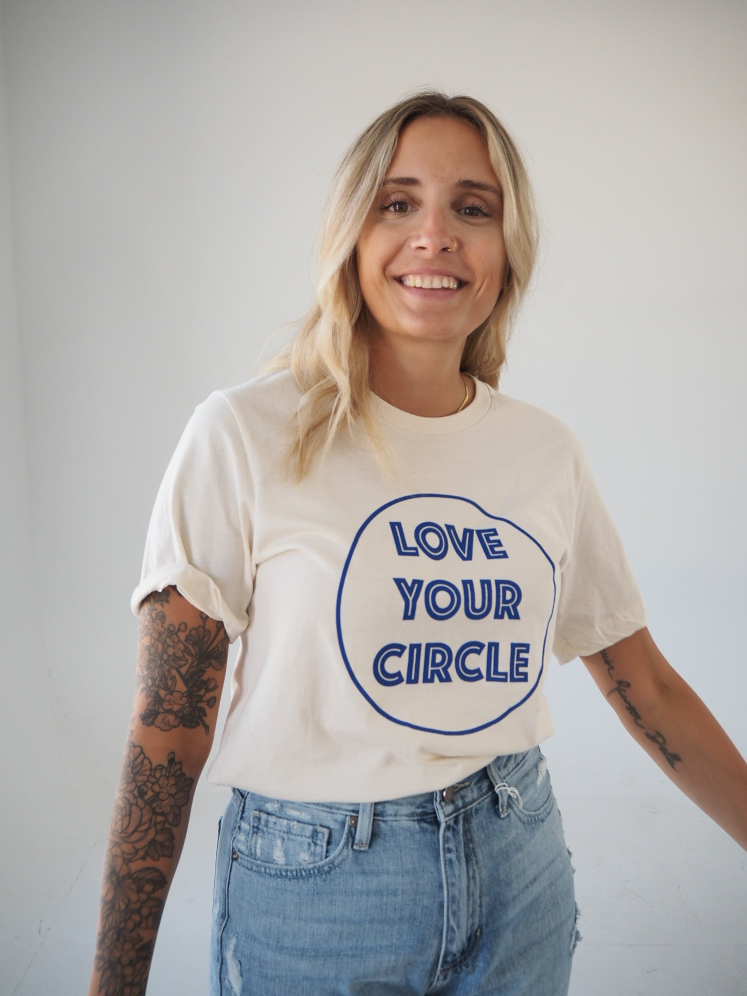 Love Your Circle White Unisex Tee