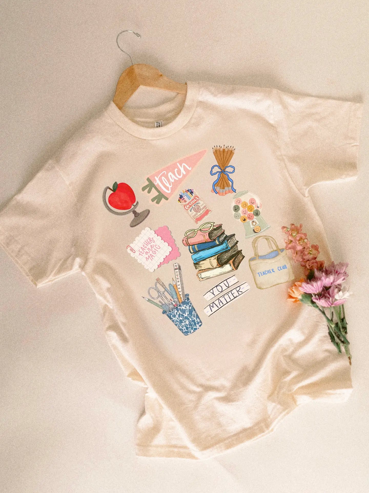 Teacher Collage Graphic Tee