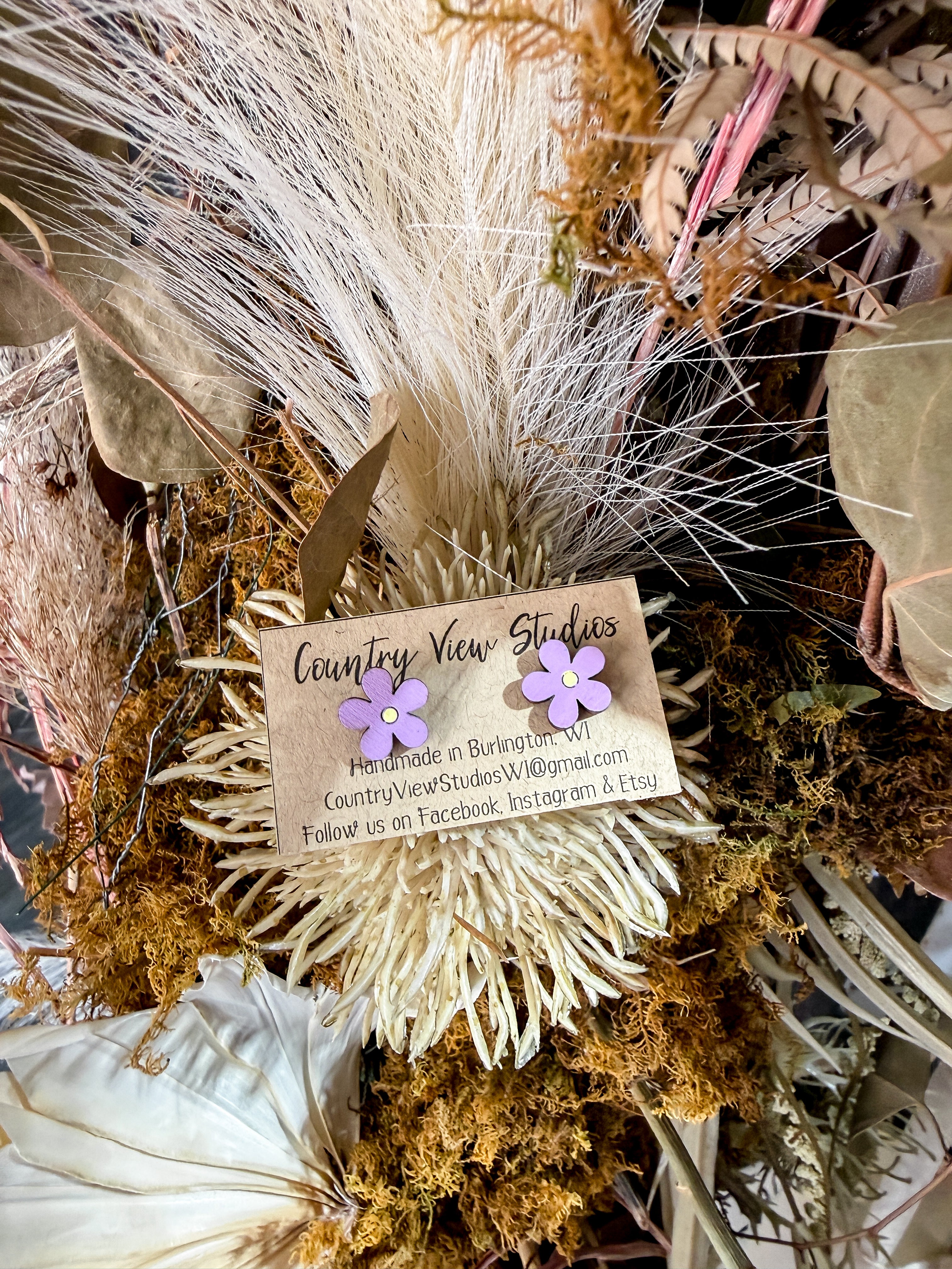 Handcrafted Statement Stud Earrings