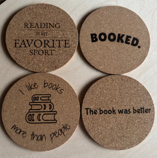 Laser Engraved Cork Coaster Set