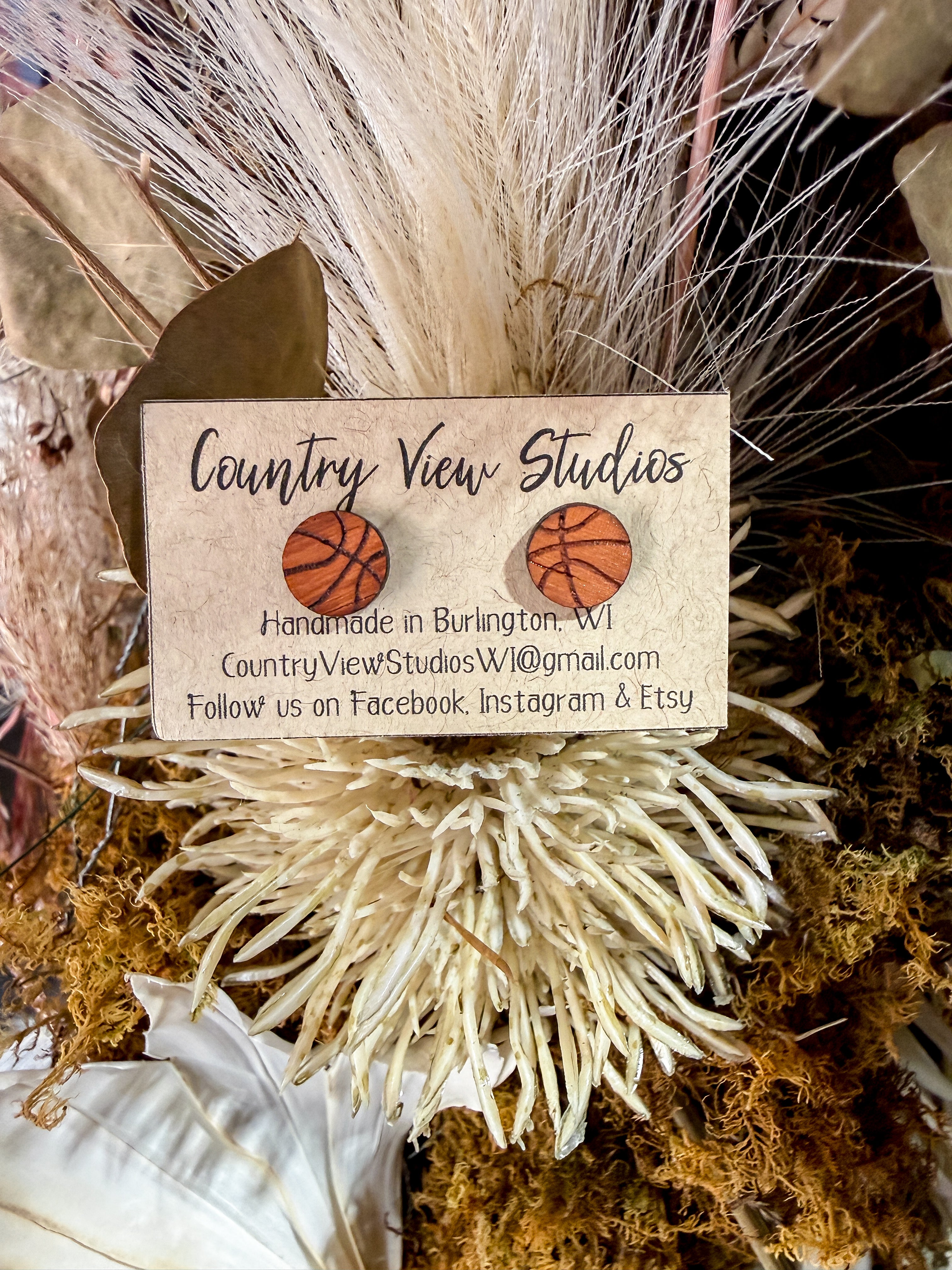 Handcrafted Statement Stud Earrings