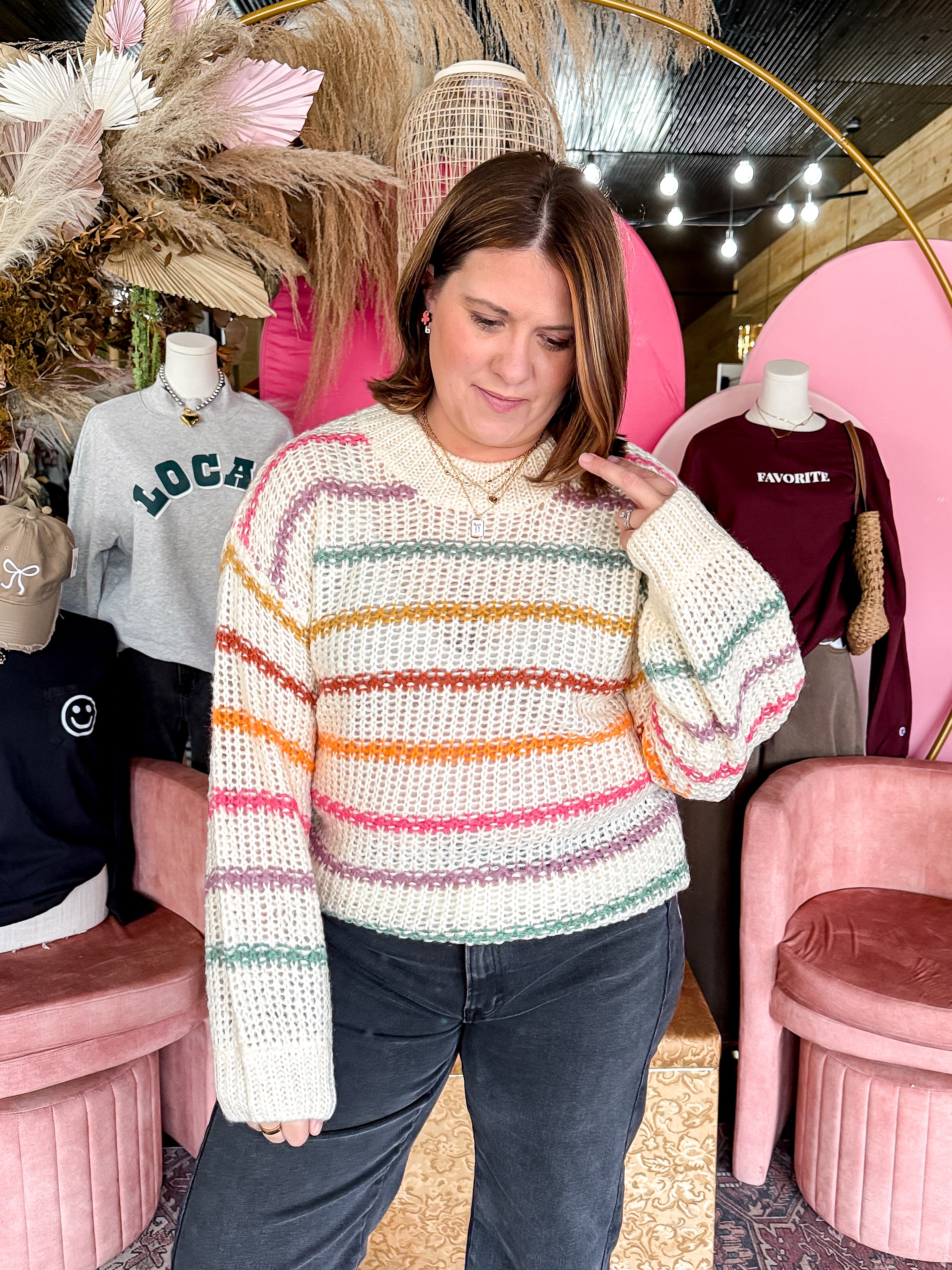 Multicolor Stripe Knit Sweater
