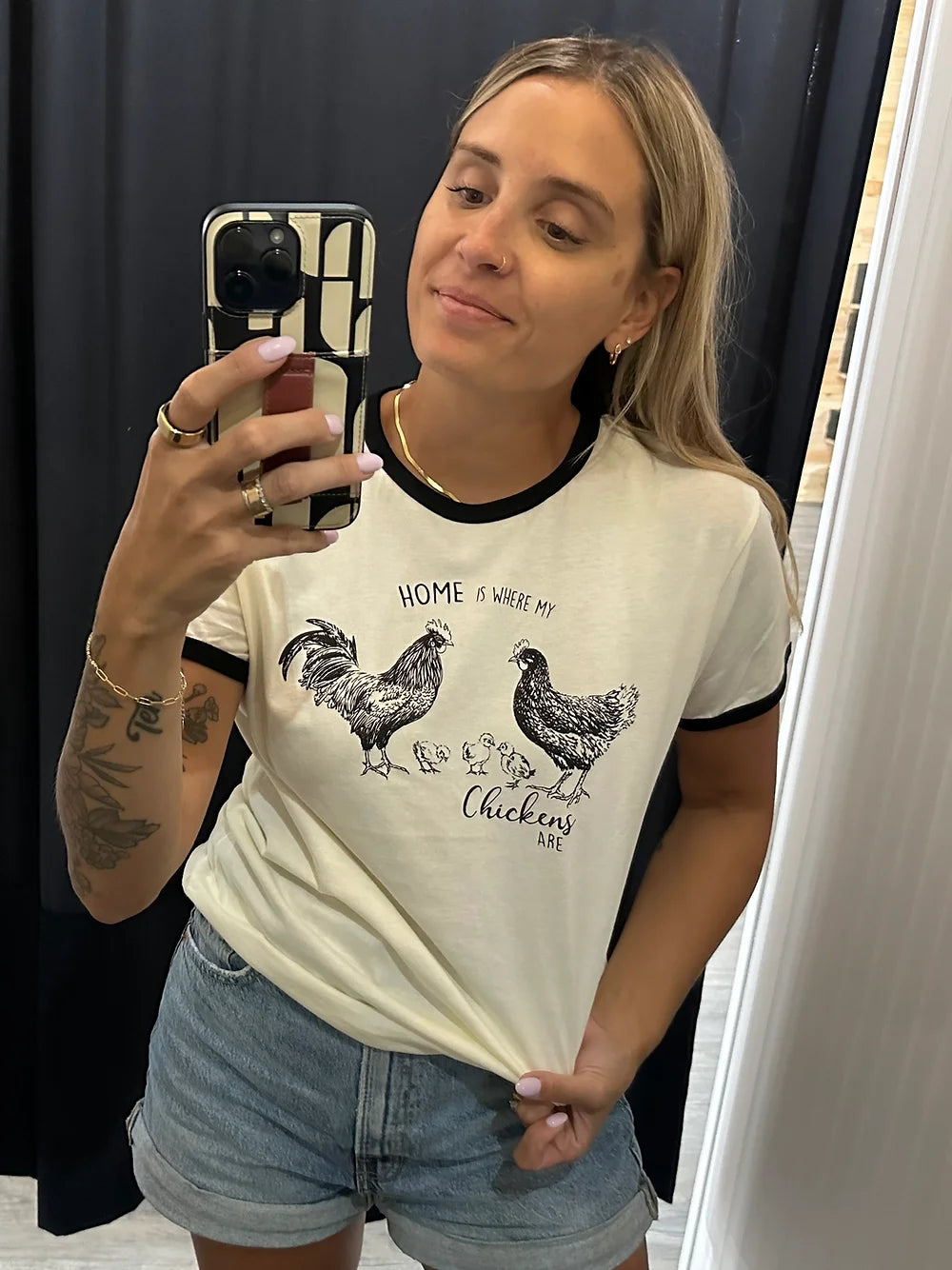 Home with Chickens Tee