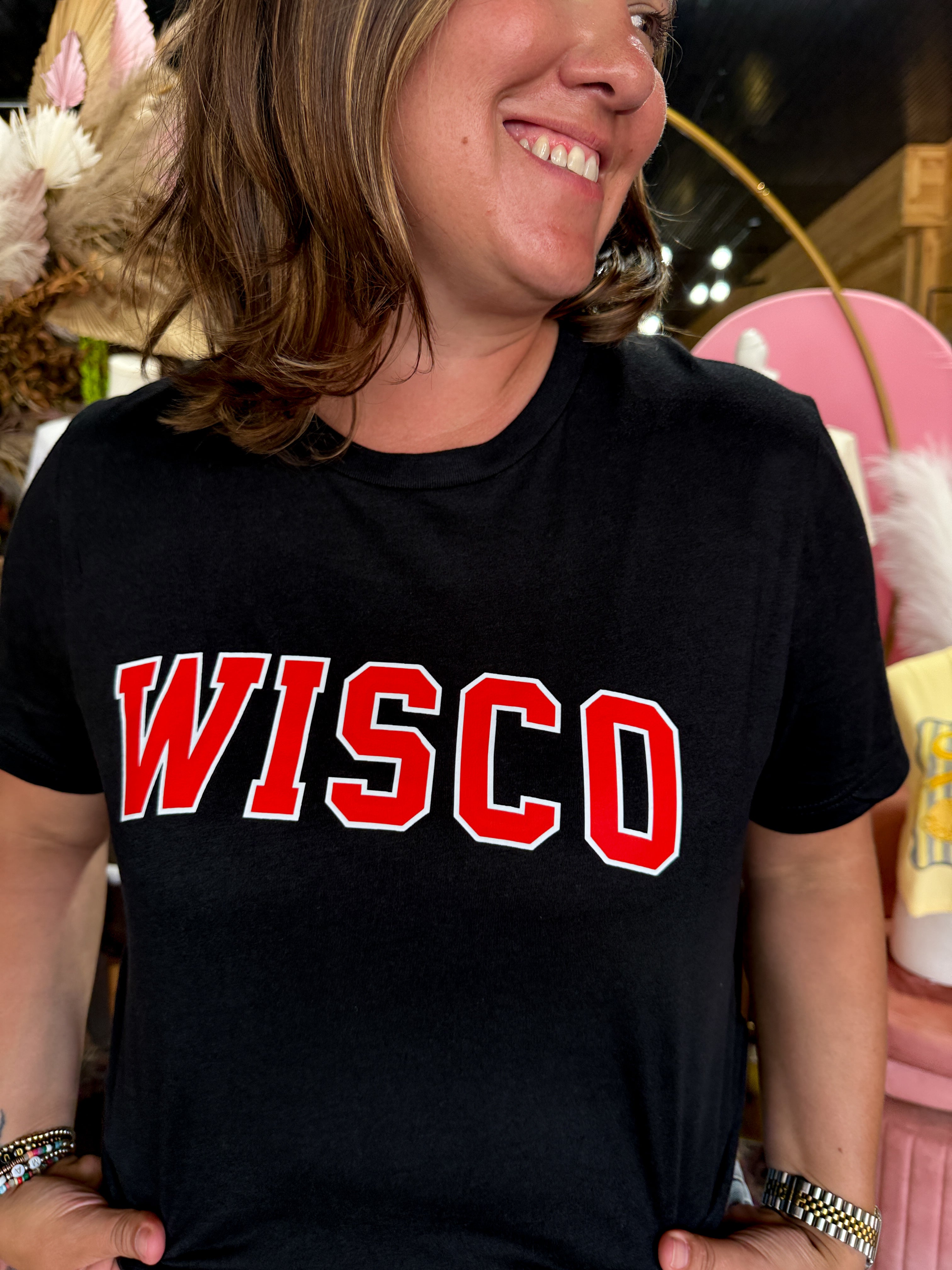 Wisconsin Varsity Graphic Cotton Tee