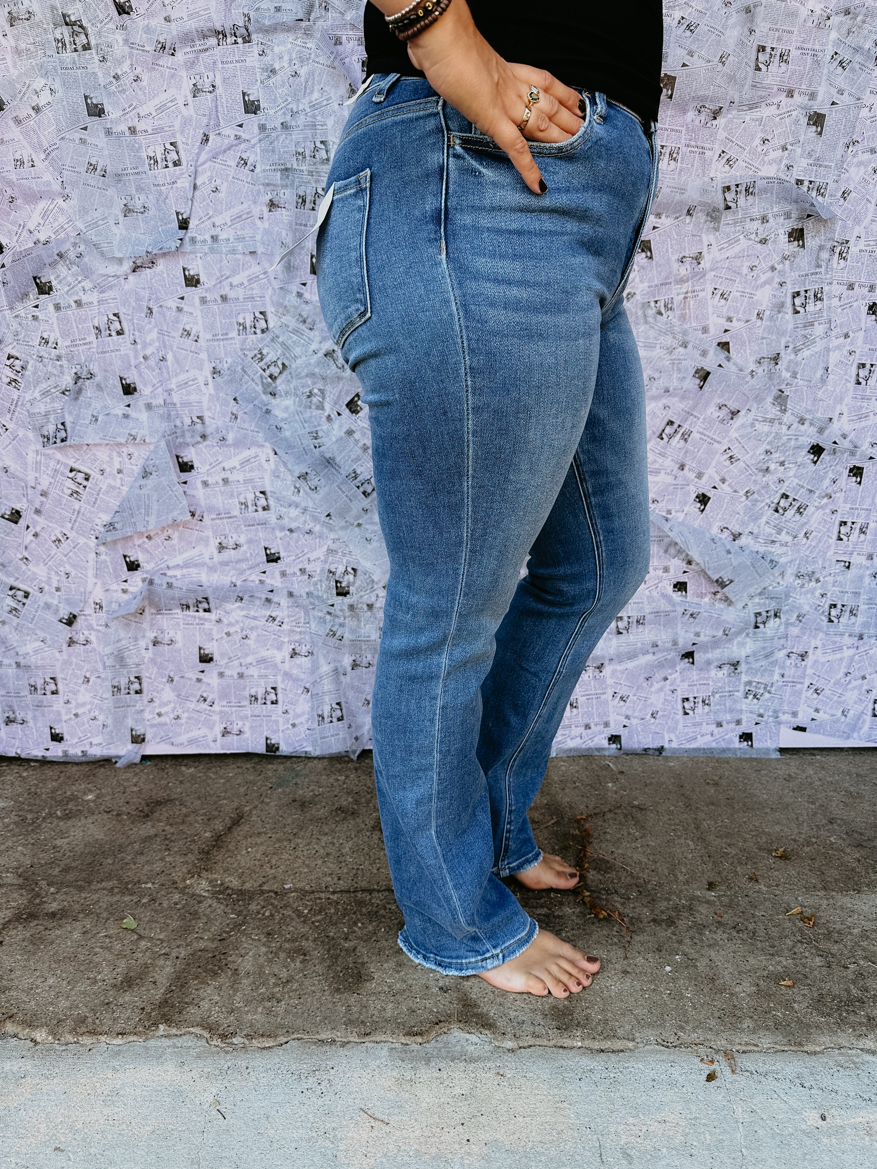 High Rise Bootcut Jeans