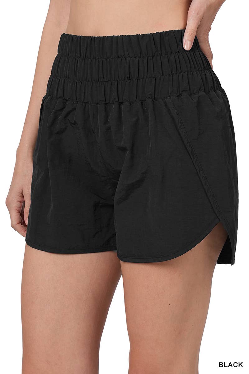 Smocked Band Running Shorts