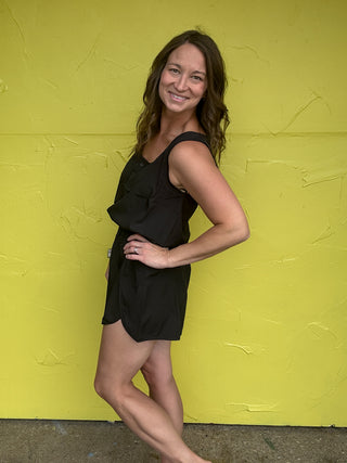 Button Down Activewear Romper