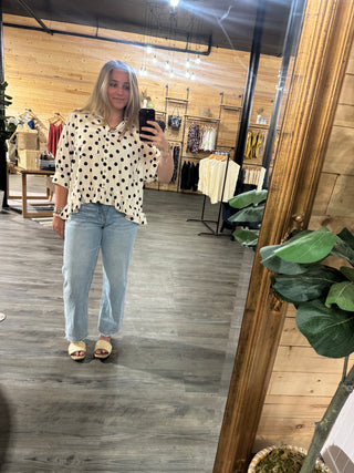 Collared Button Down Peplum