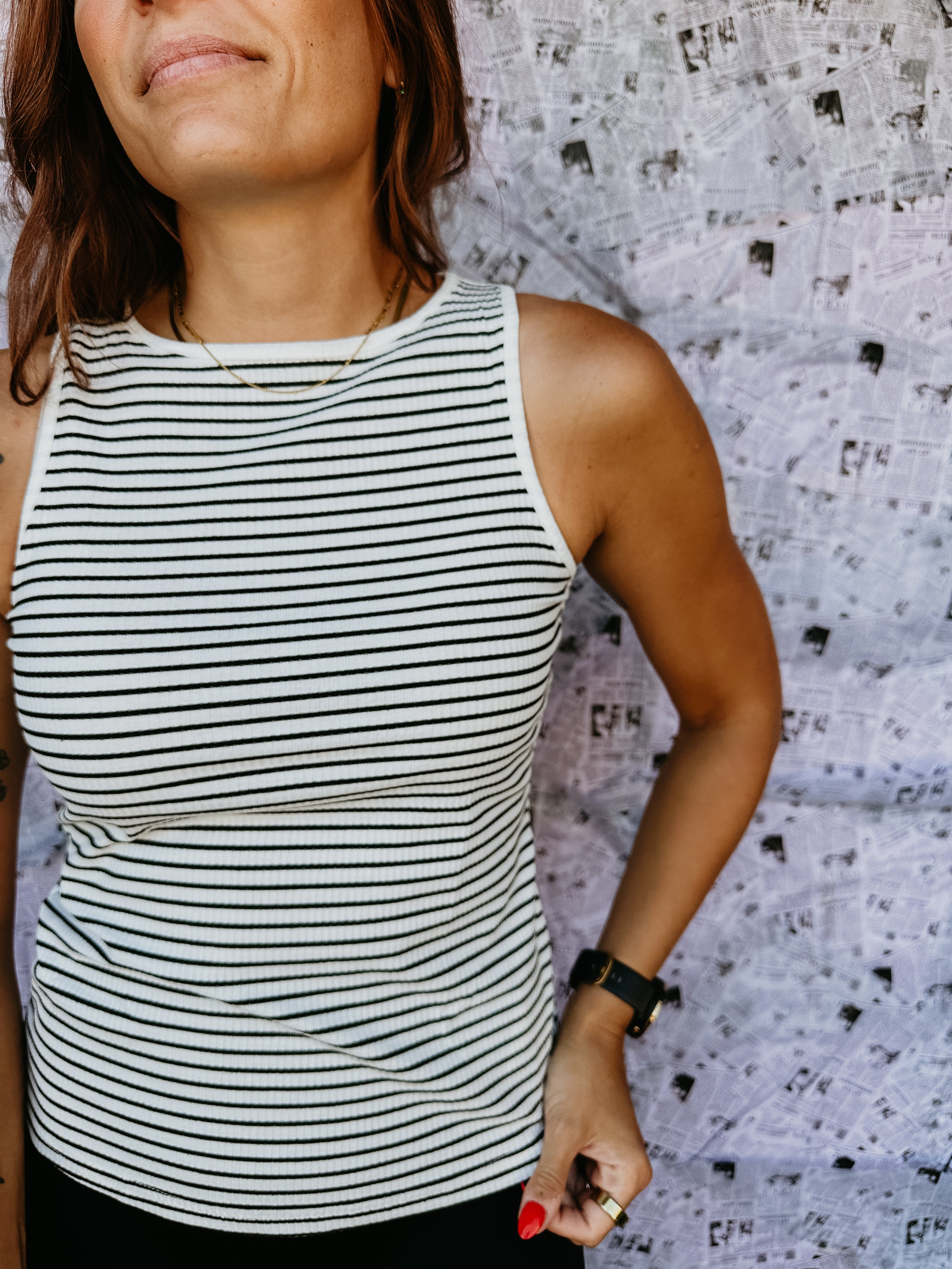 Stripe Ribbed Tank