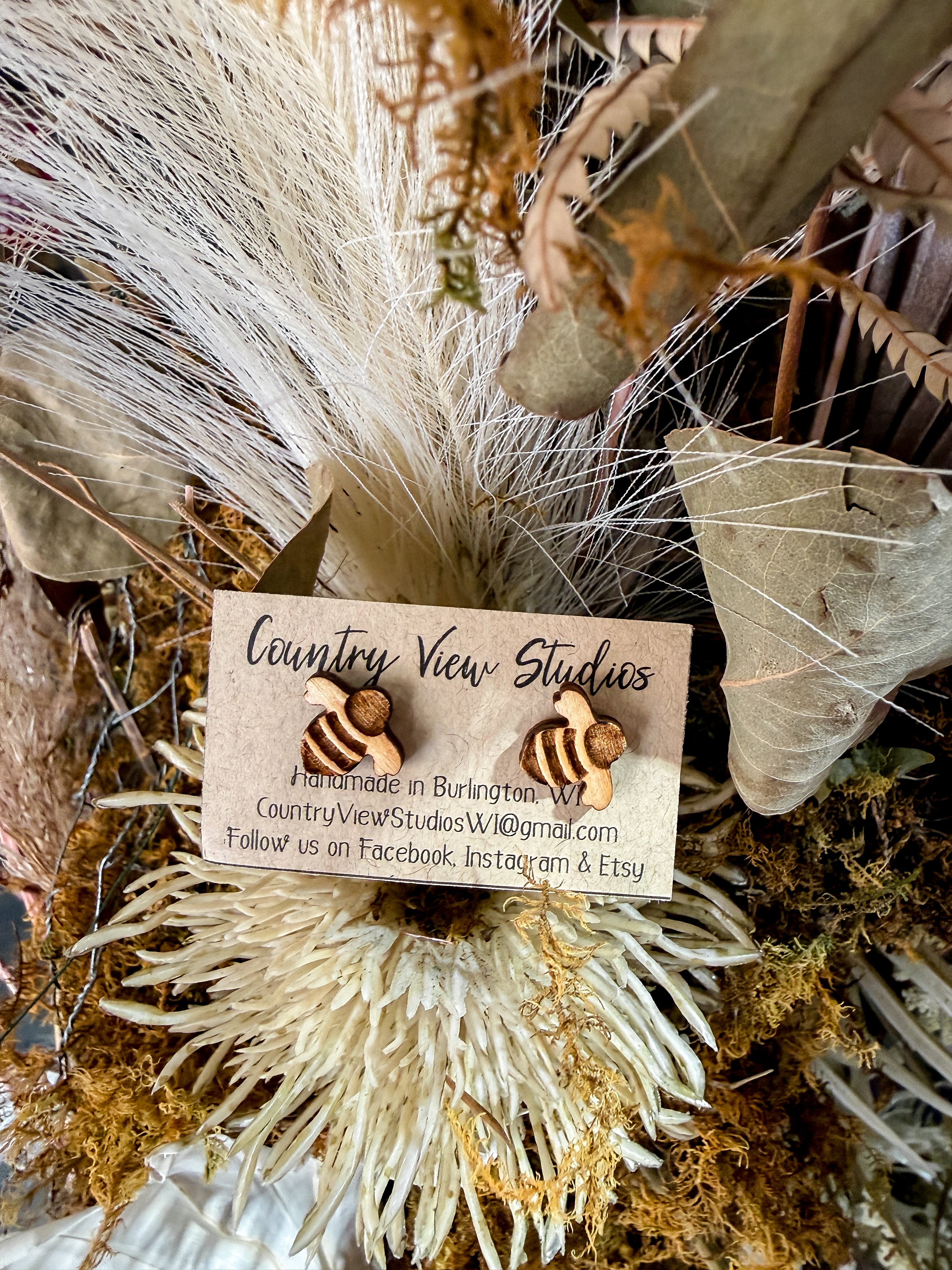 Handcrafted Statement Stud Earrings