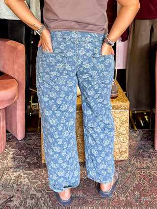 Floral Denim Jeans