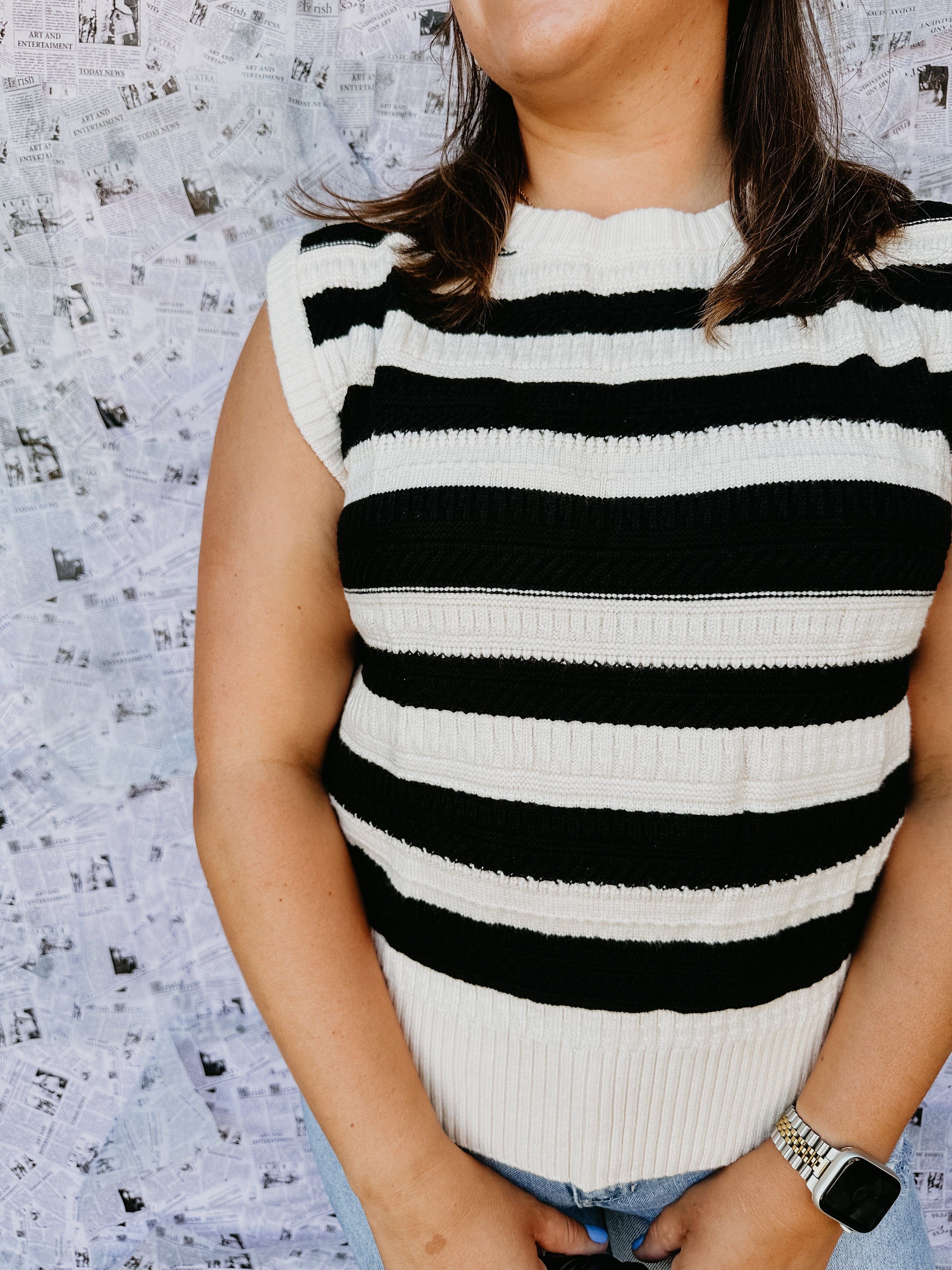 Stripe Sweater Vest