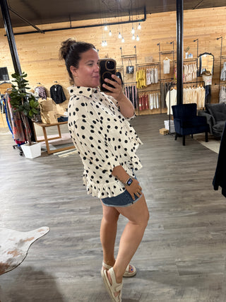 Collared Button Down Peplum