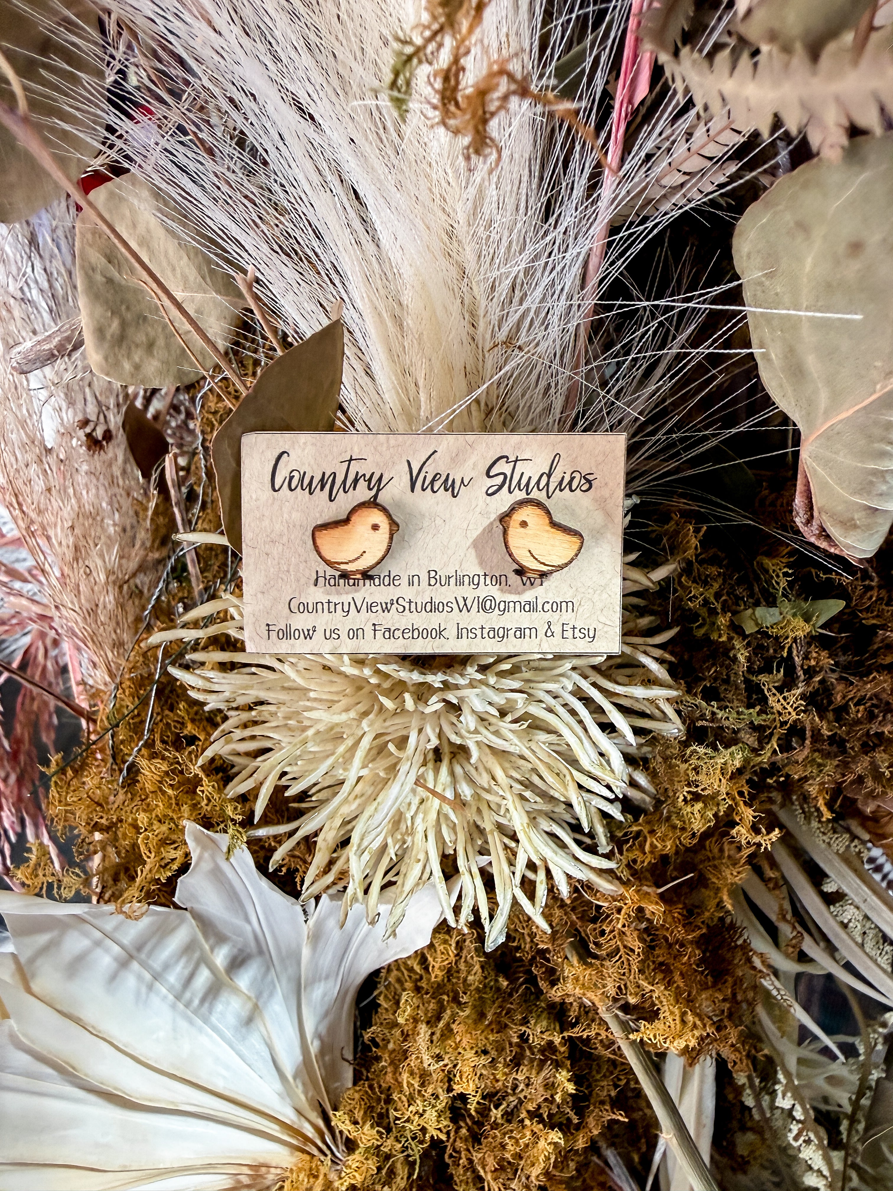 Handcrafted Statement Stud Earrings