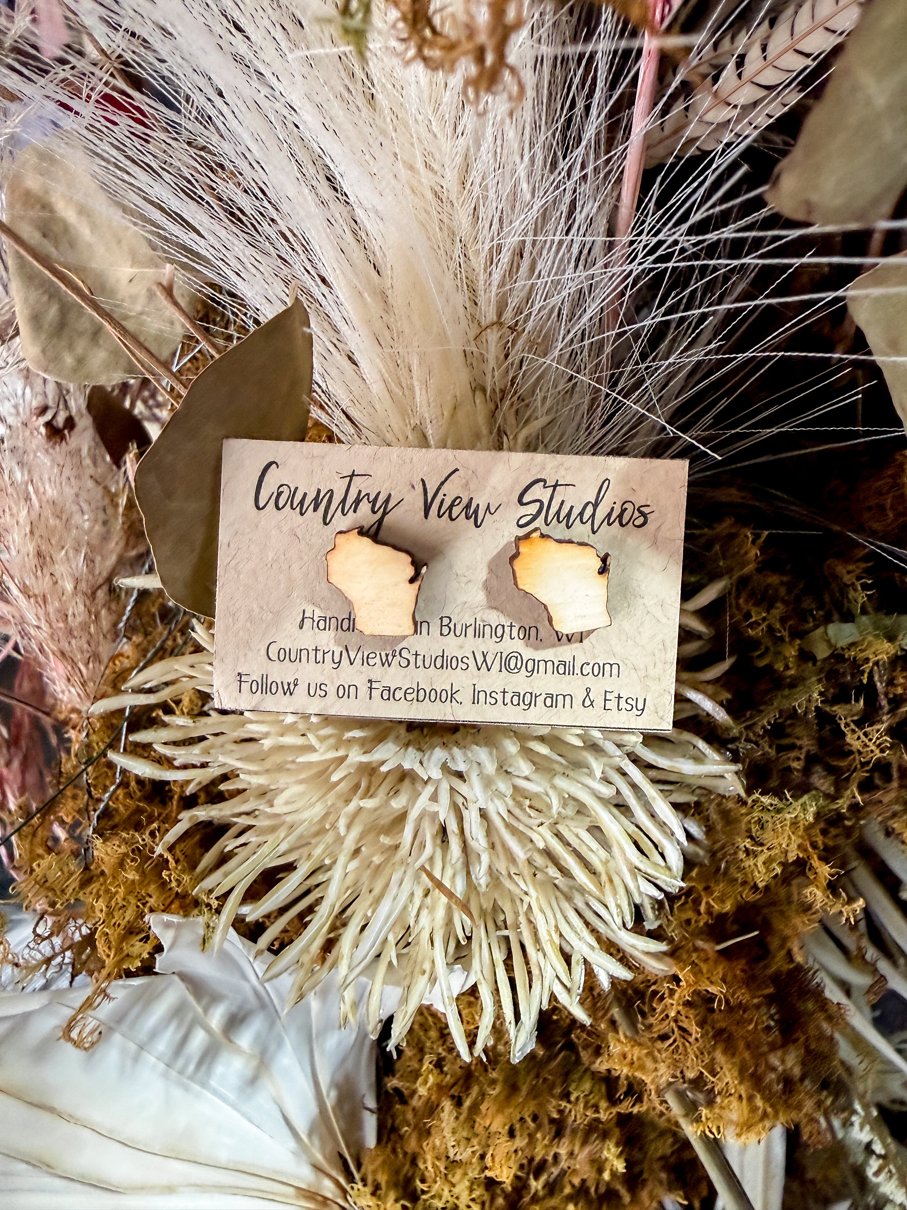 Handcrafted Statement Stud Earrings