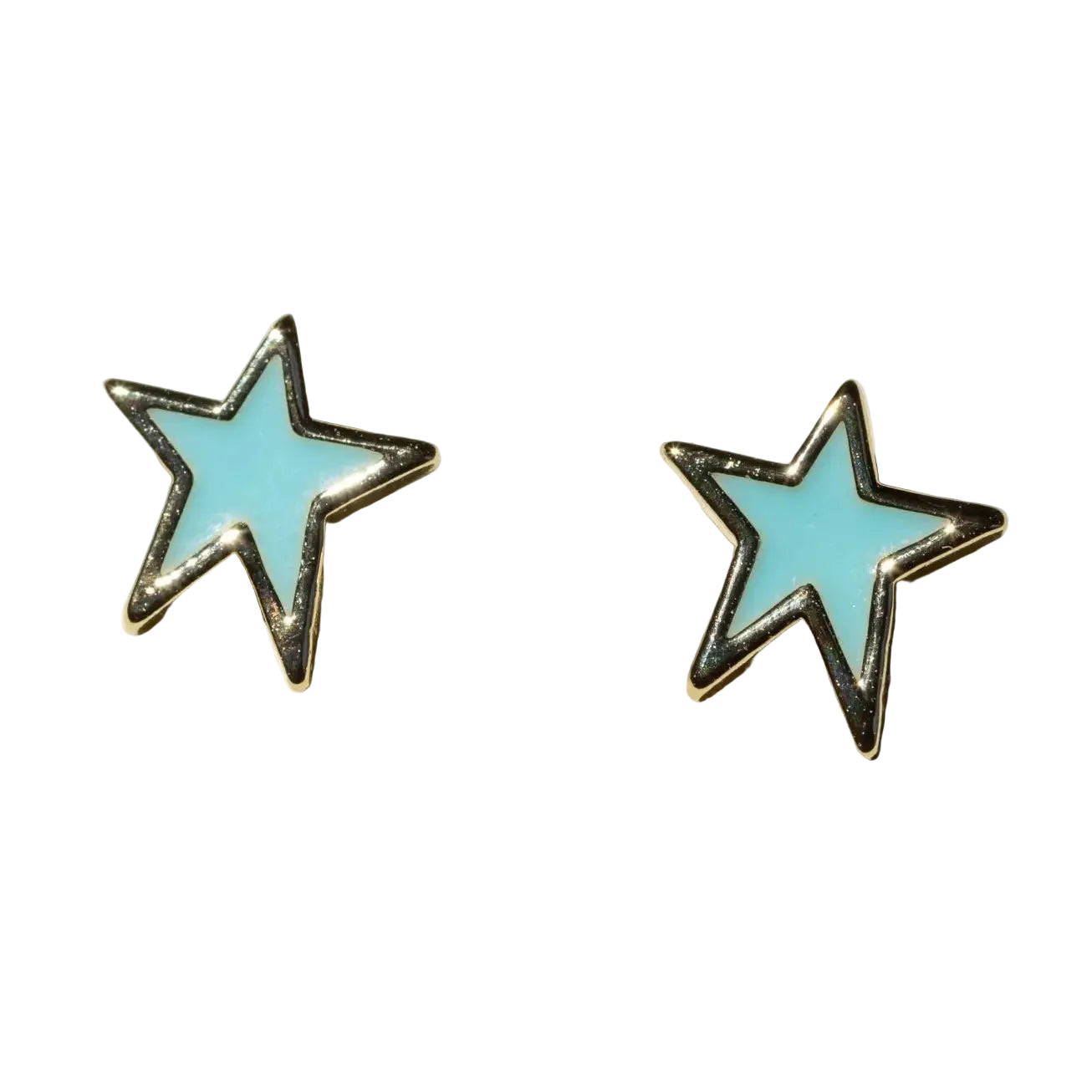 N+S | Teal Superstar Enamel Studs