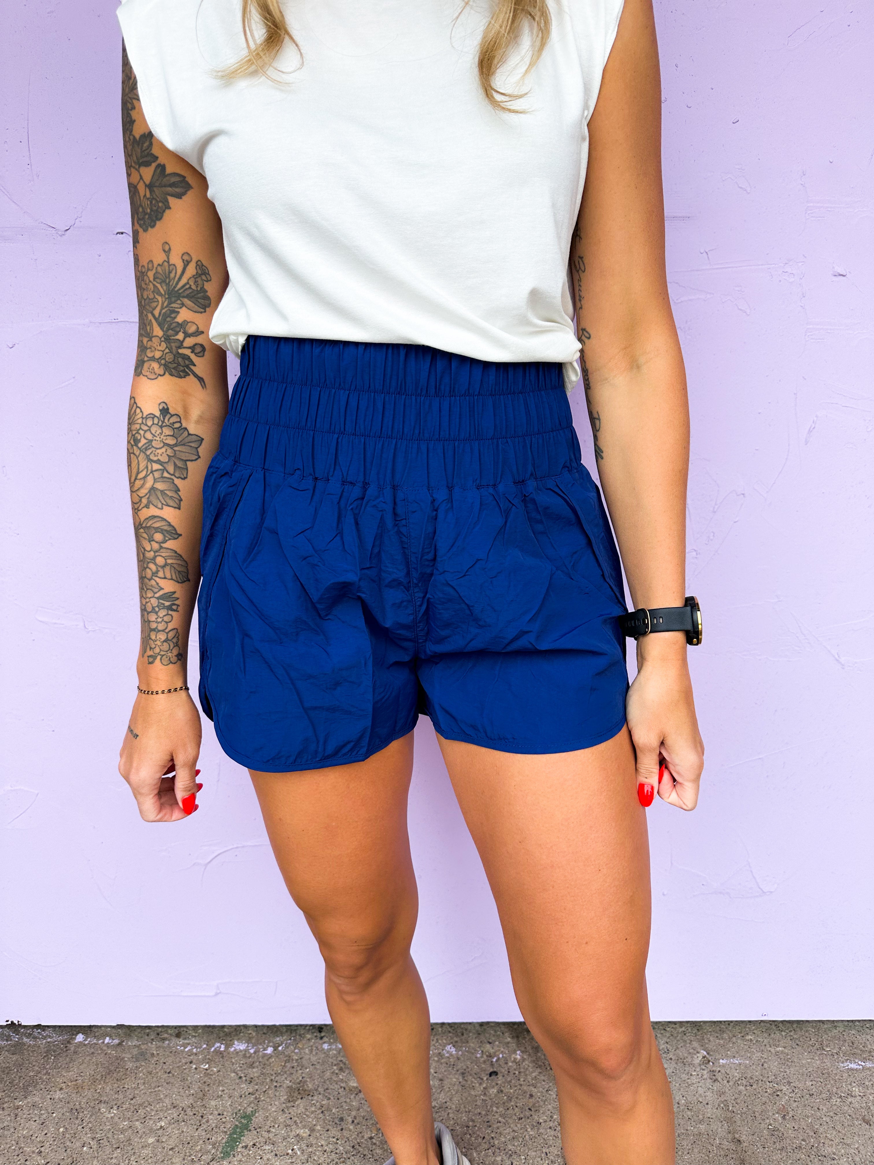 Smocked Band Running Shorts