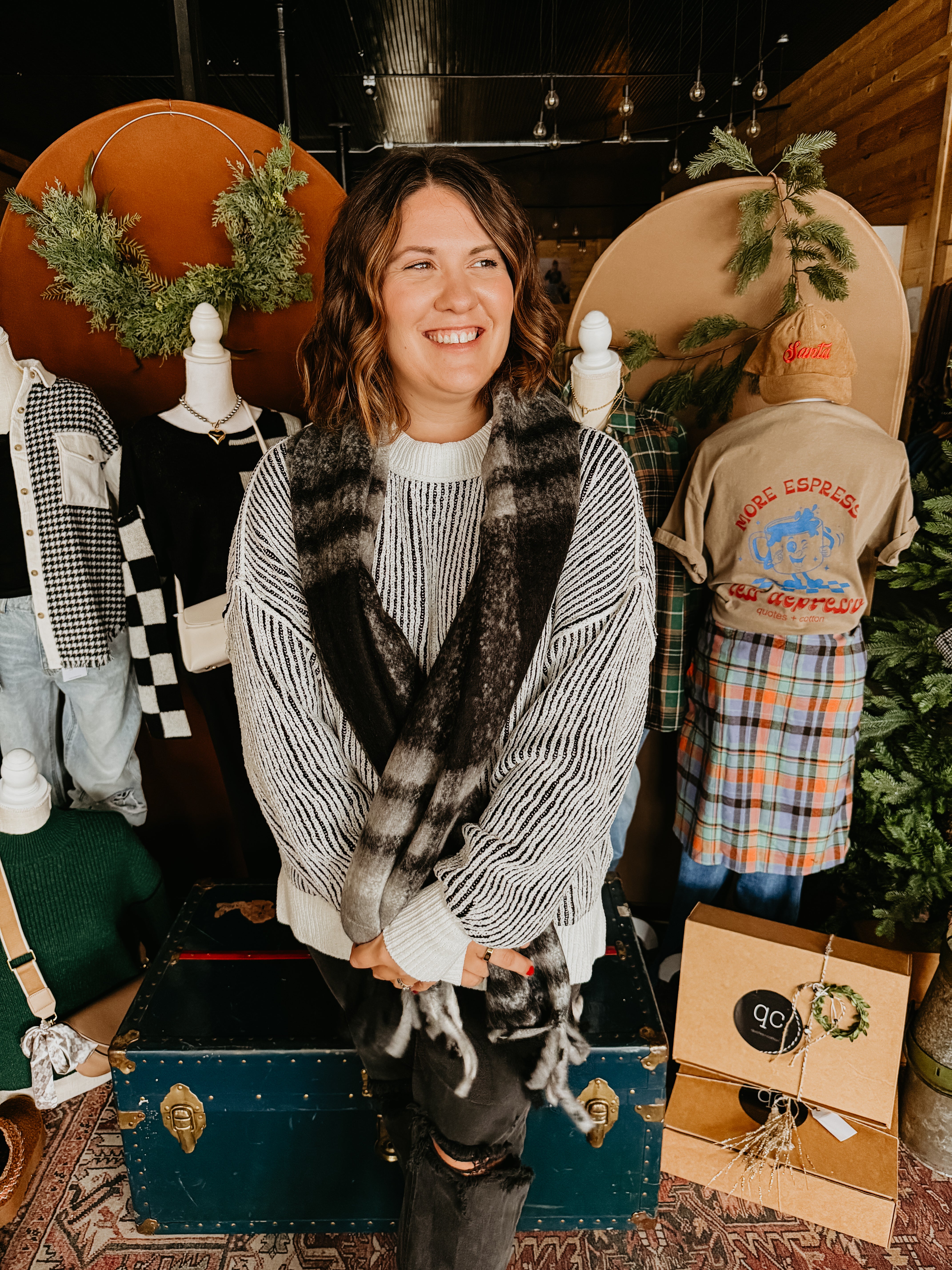 Oversized Plaid Scarf