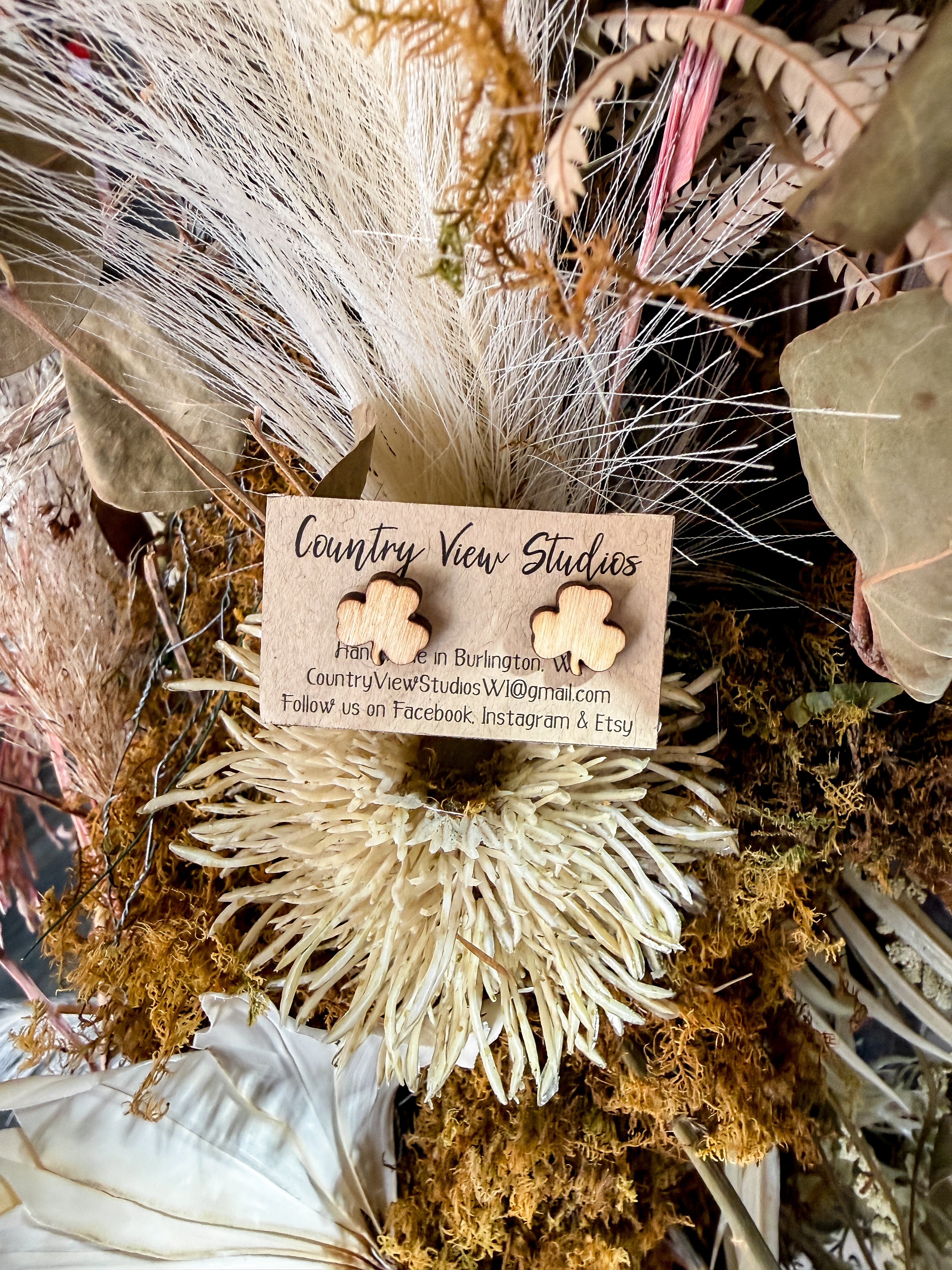 Handcrafted Statement Stud Earrings
