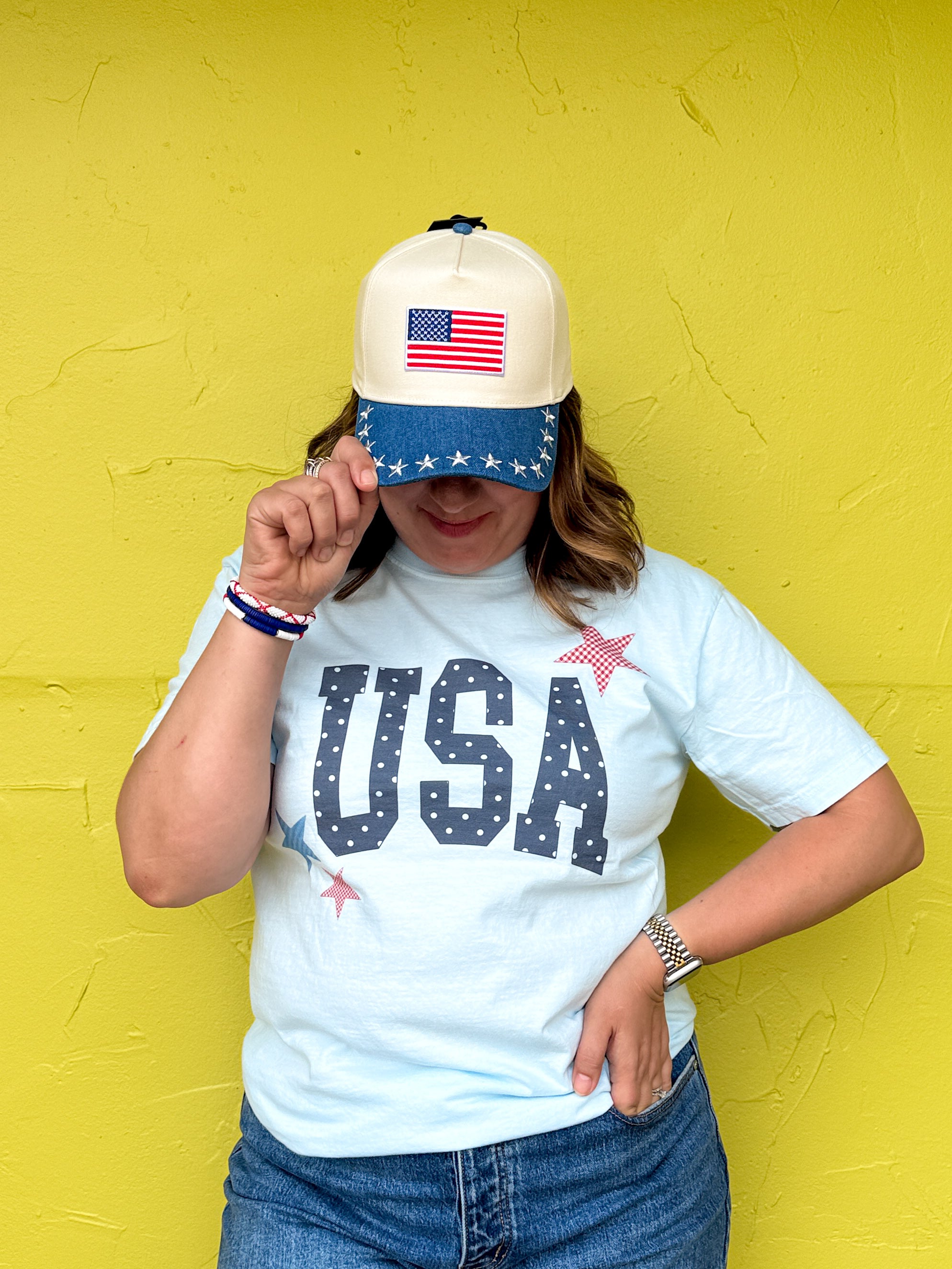 Flag Embroidered Patch Trucker Hat