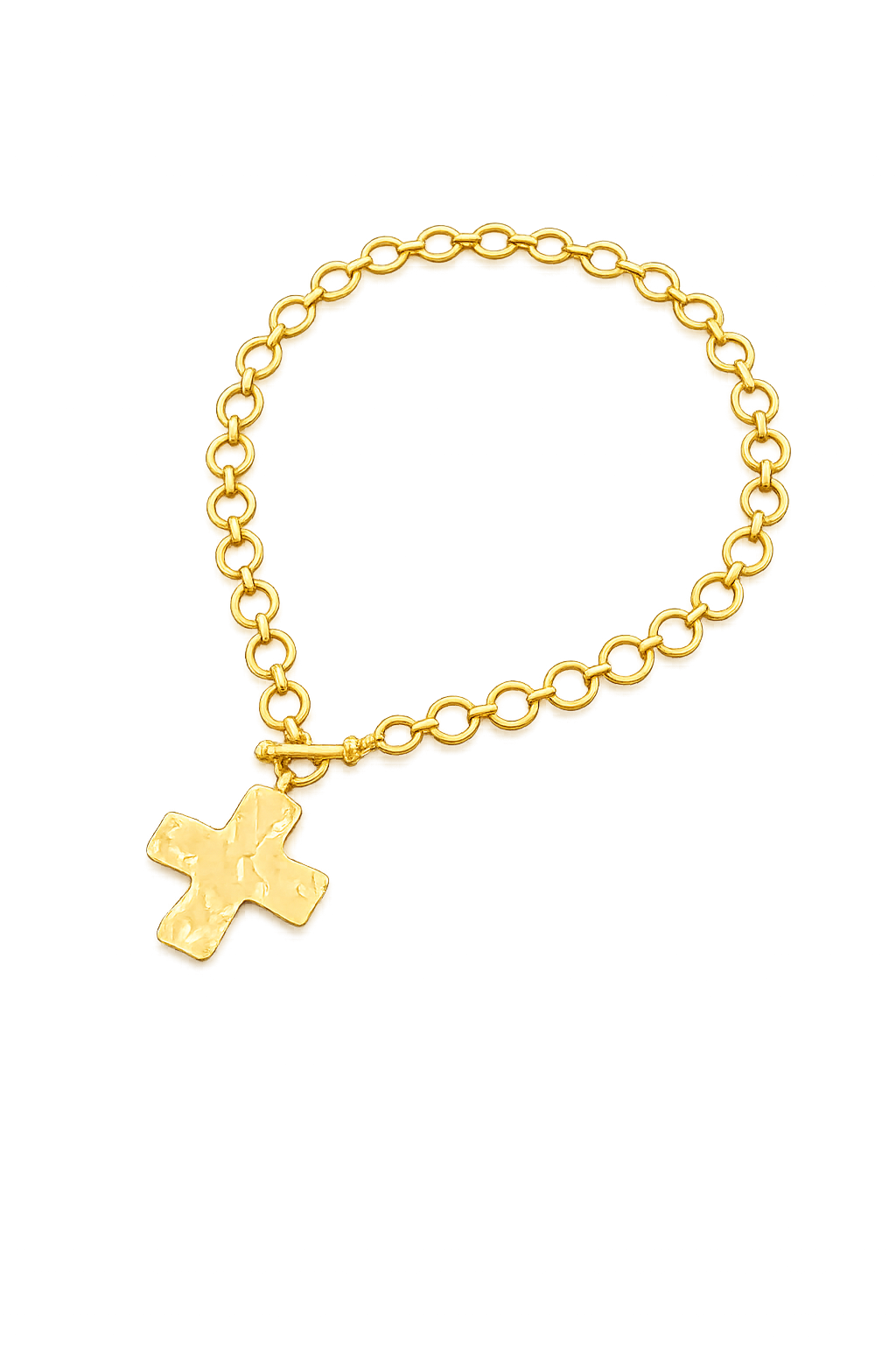 Hammered Front Toggle Necklaces