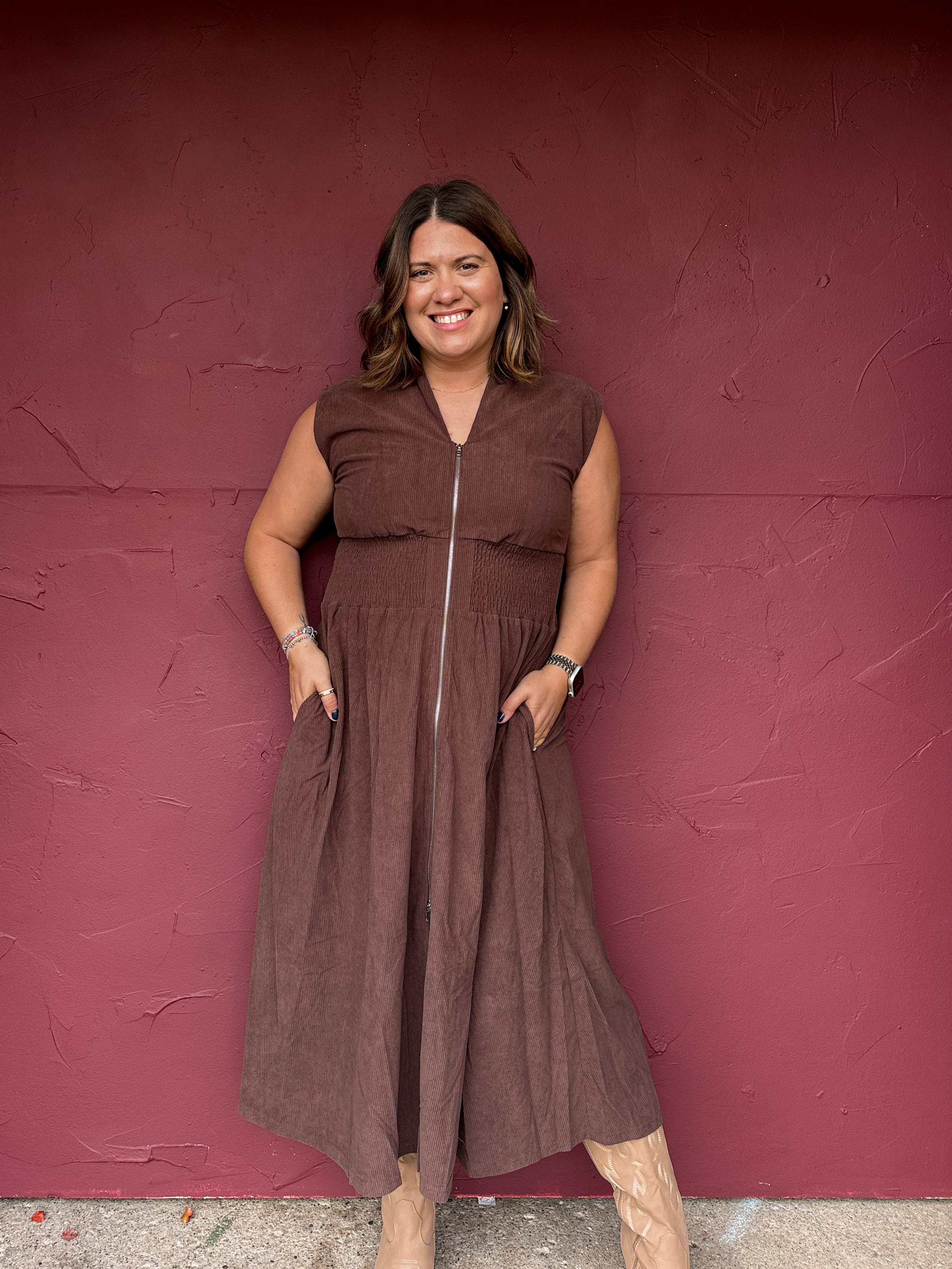 Corduroy Midi Dress