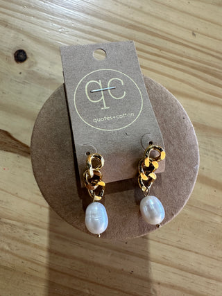 Pearl Chain Earrings