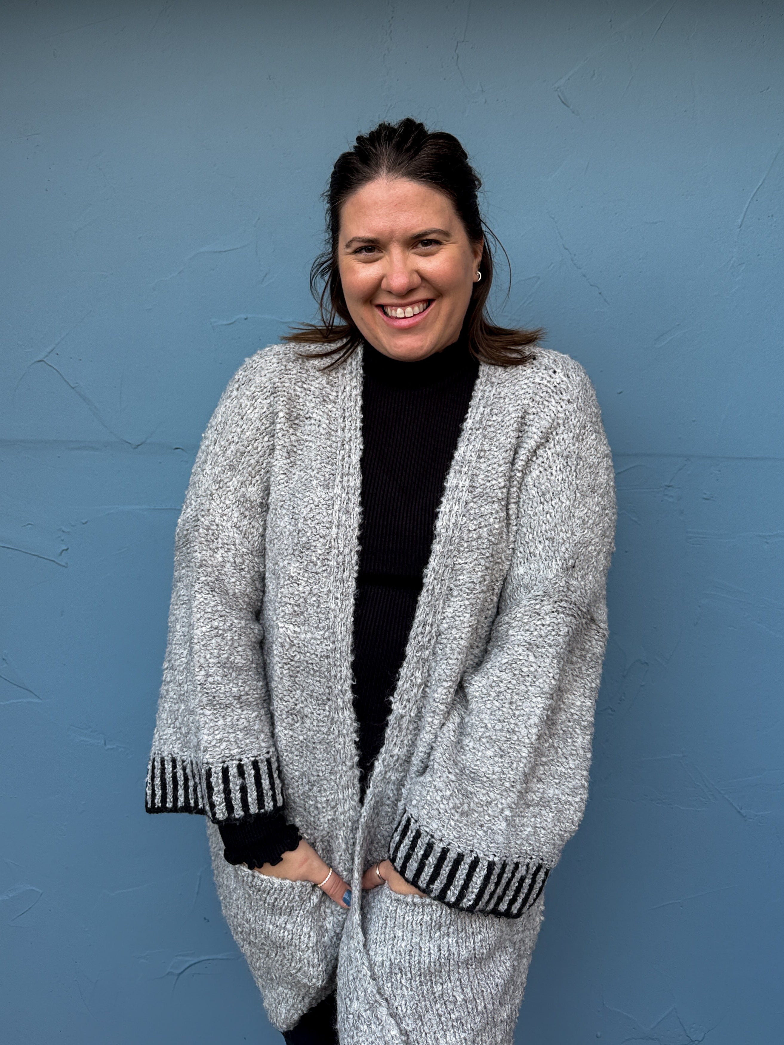 Constrast Stitch Cardigan