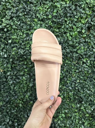 Dottie Blush Padded Slide Sandal