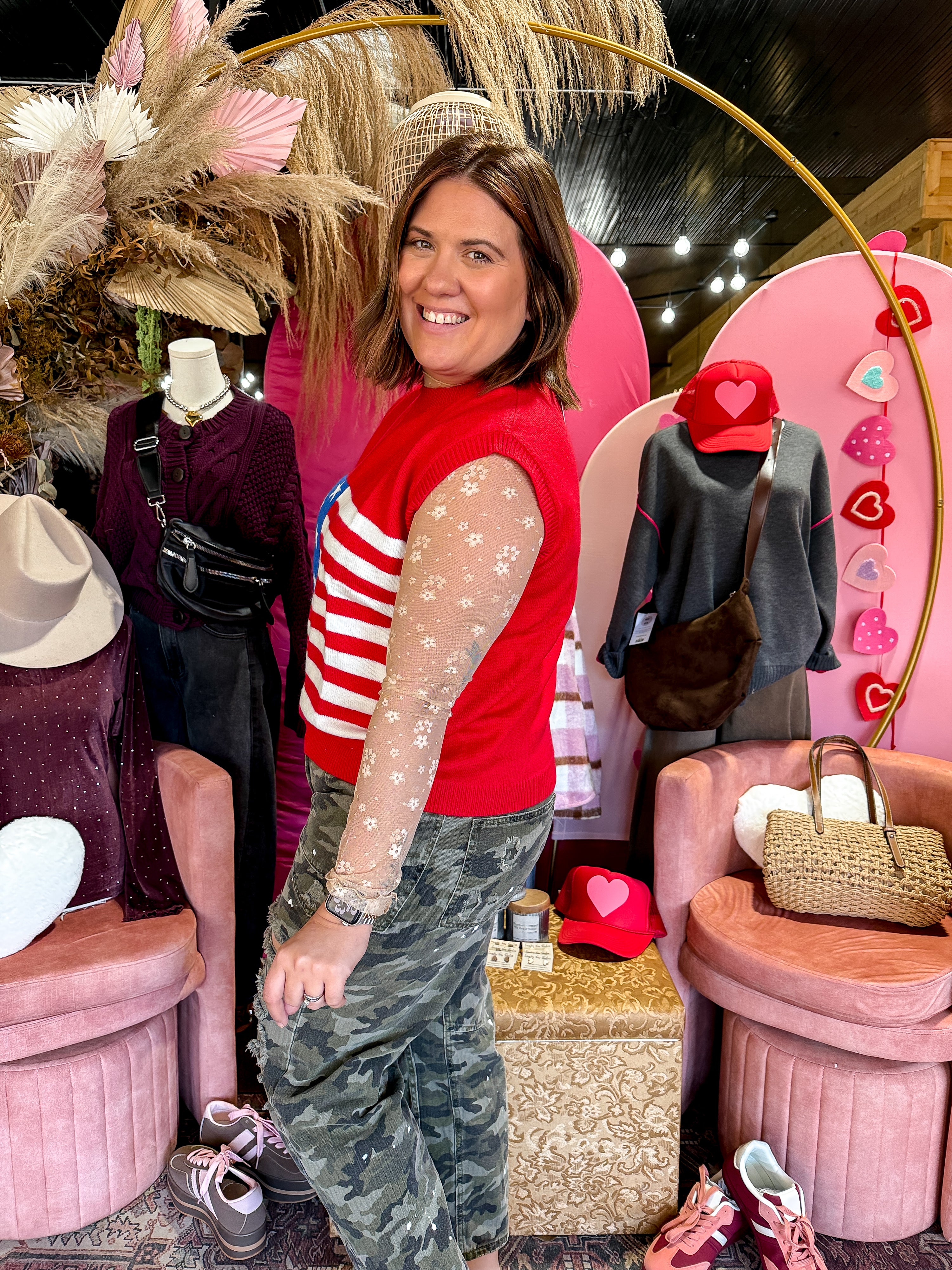 Mock Neck Lace Layering Top