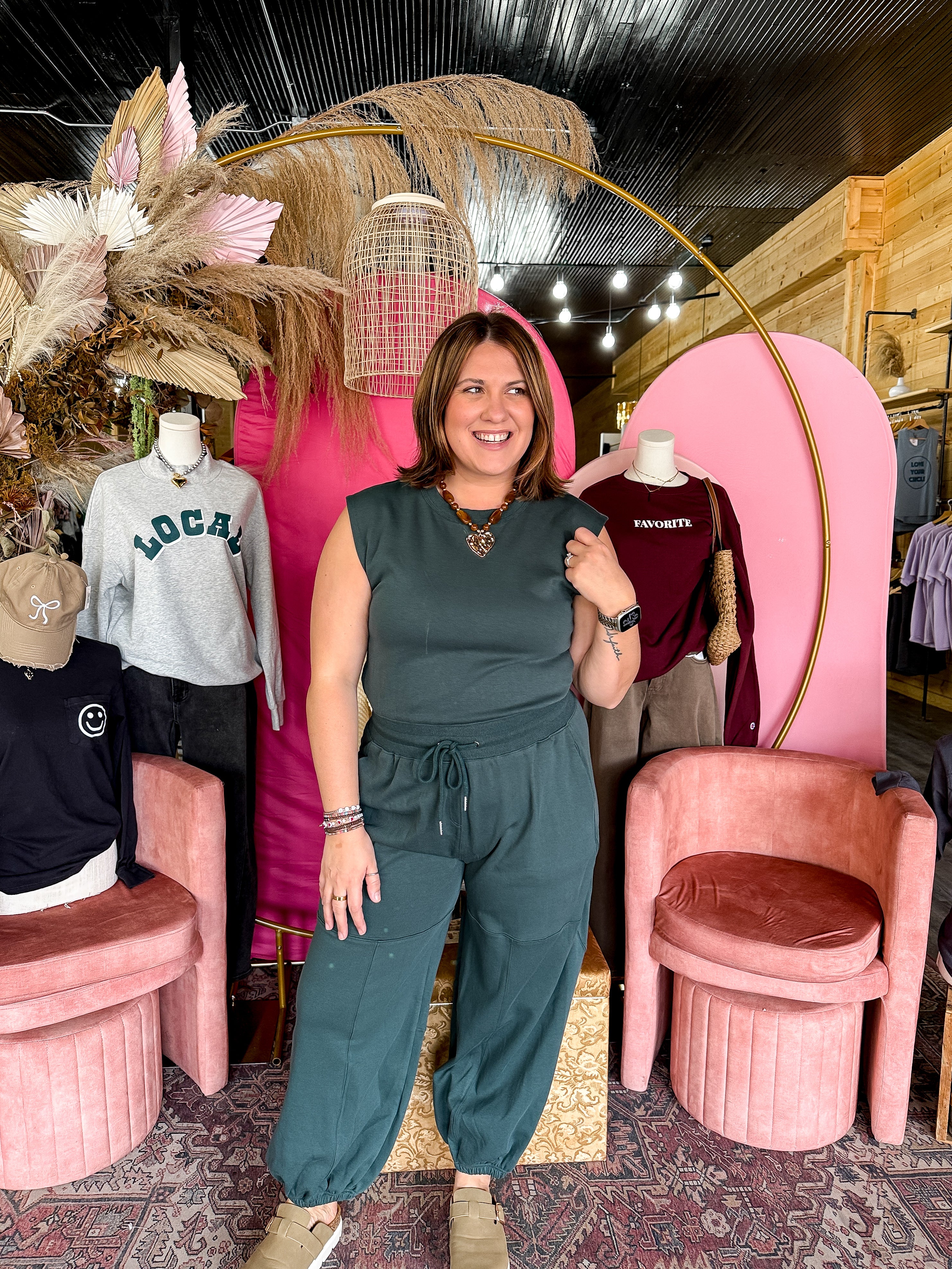 Drawstring Waist Sleeveless Jumpsuit