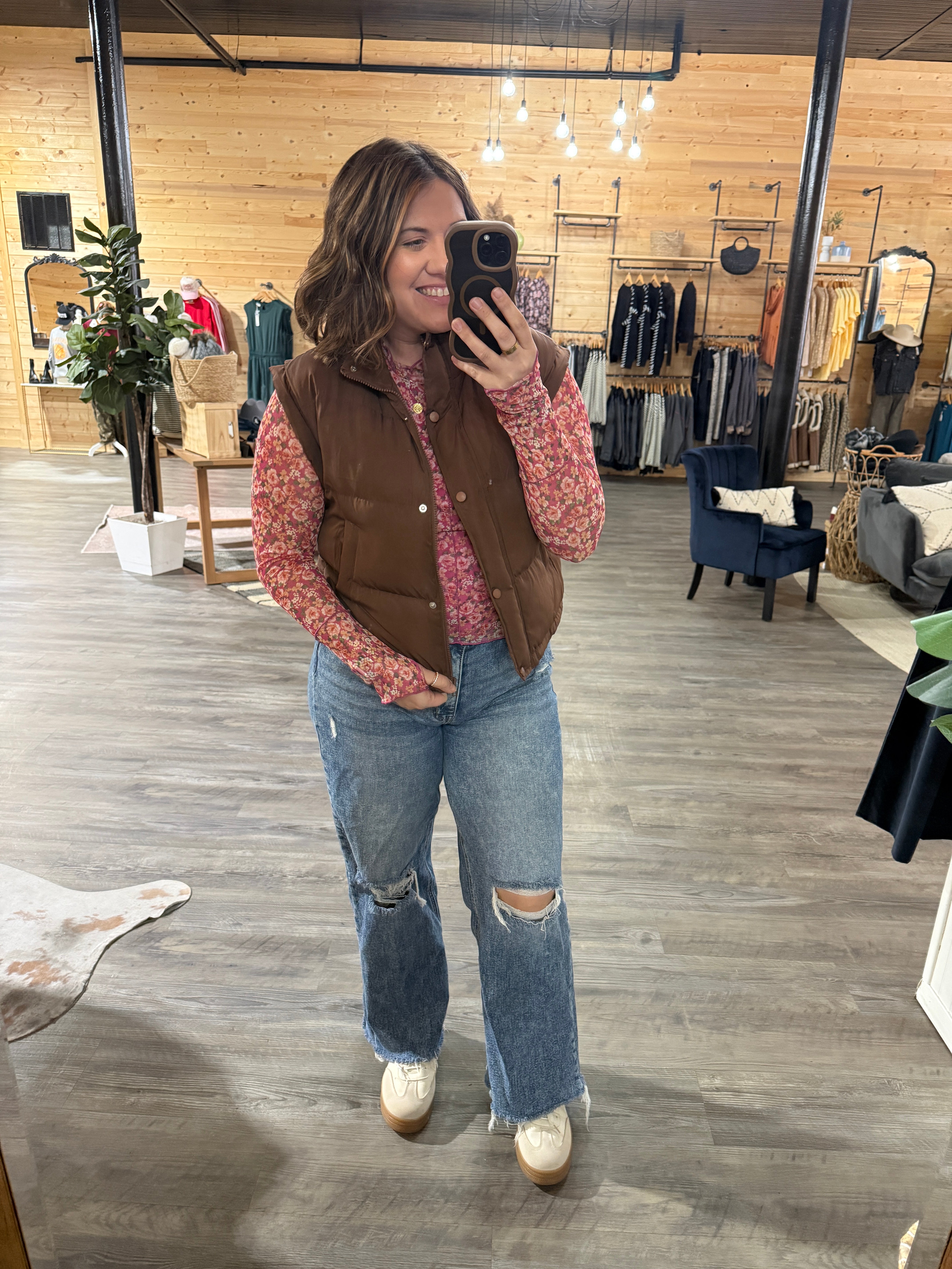 Mock Neck Puffer Vest