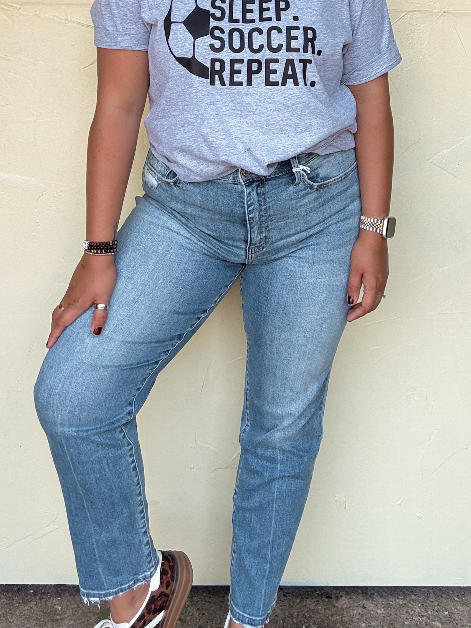 Lauren High Rise Tapered Straight Jeans