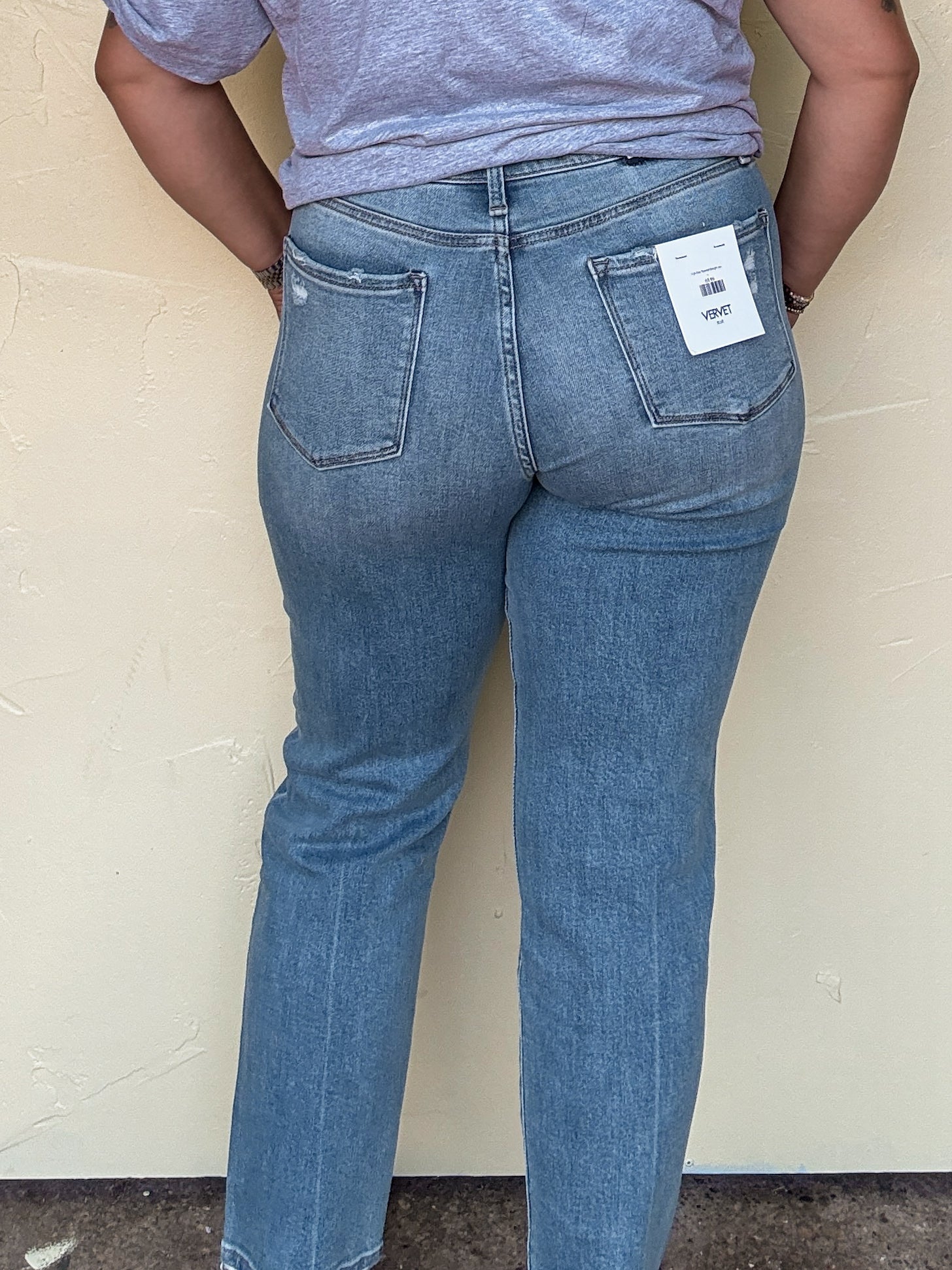 Lauren High Rise Tapered Straight Jeans