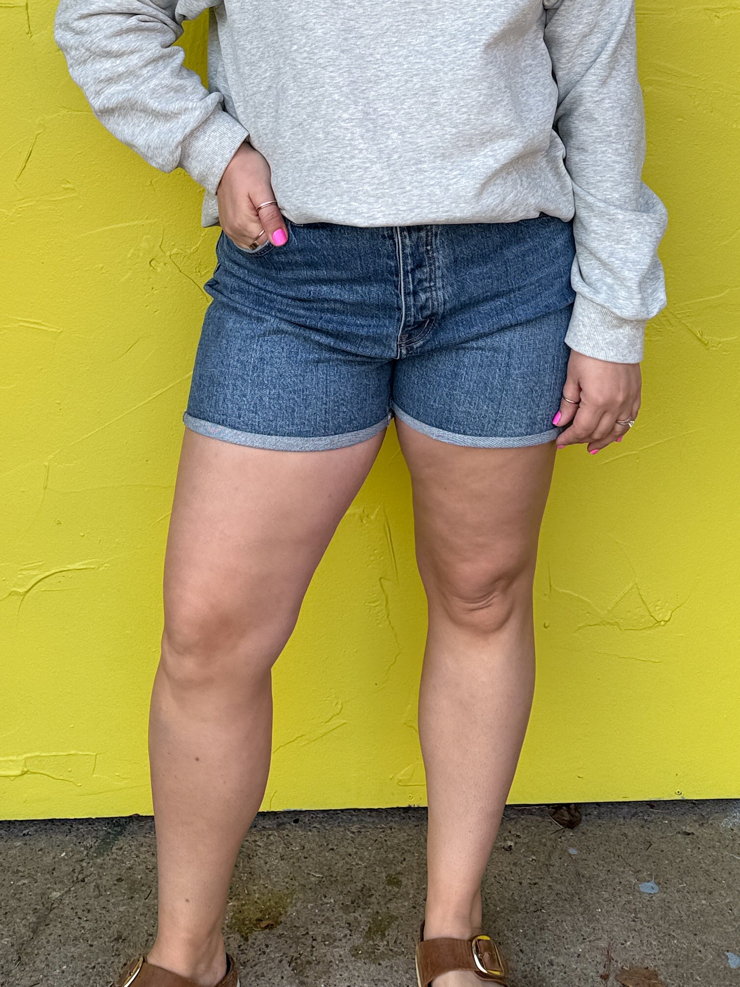 KAN CAN | Ultra High Rise Denim Short
