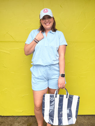 Drawstring Shorts Set
