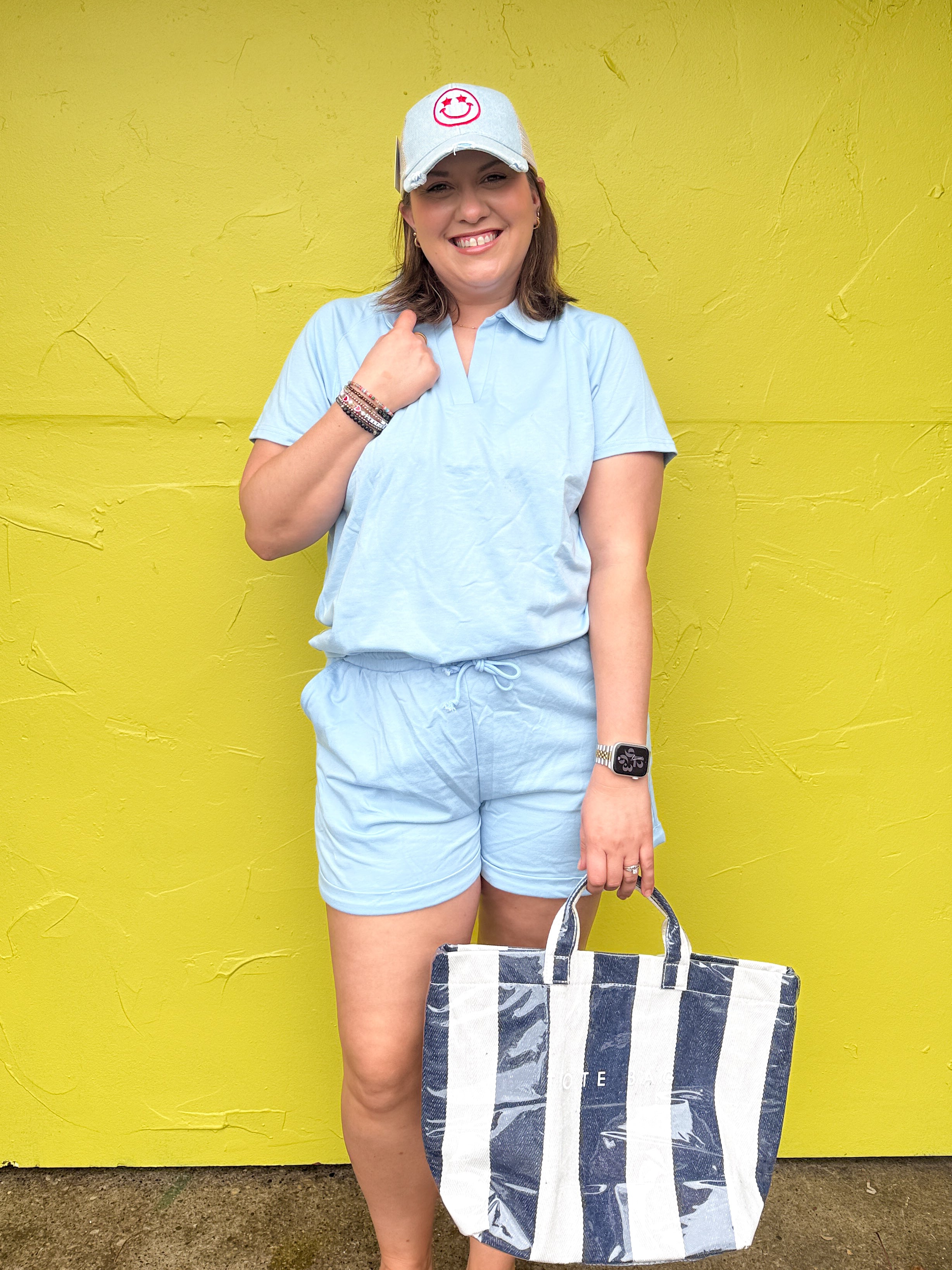 Drawstring Shorts Set