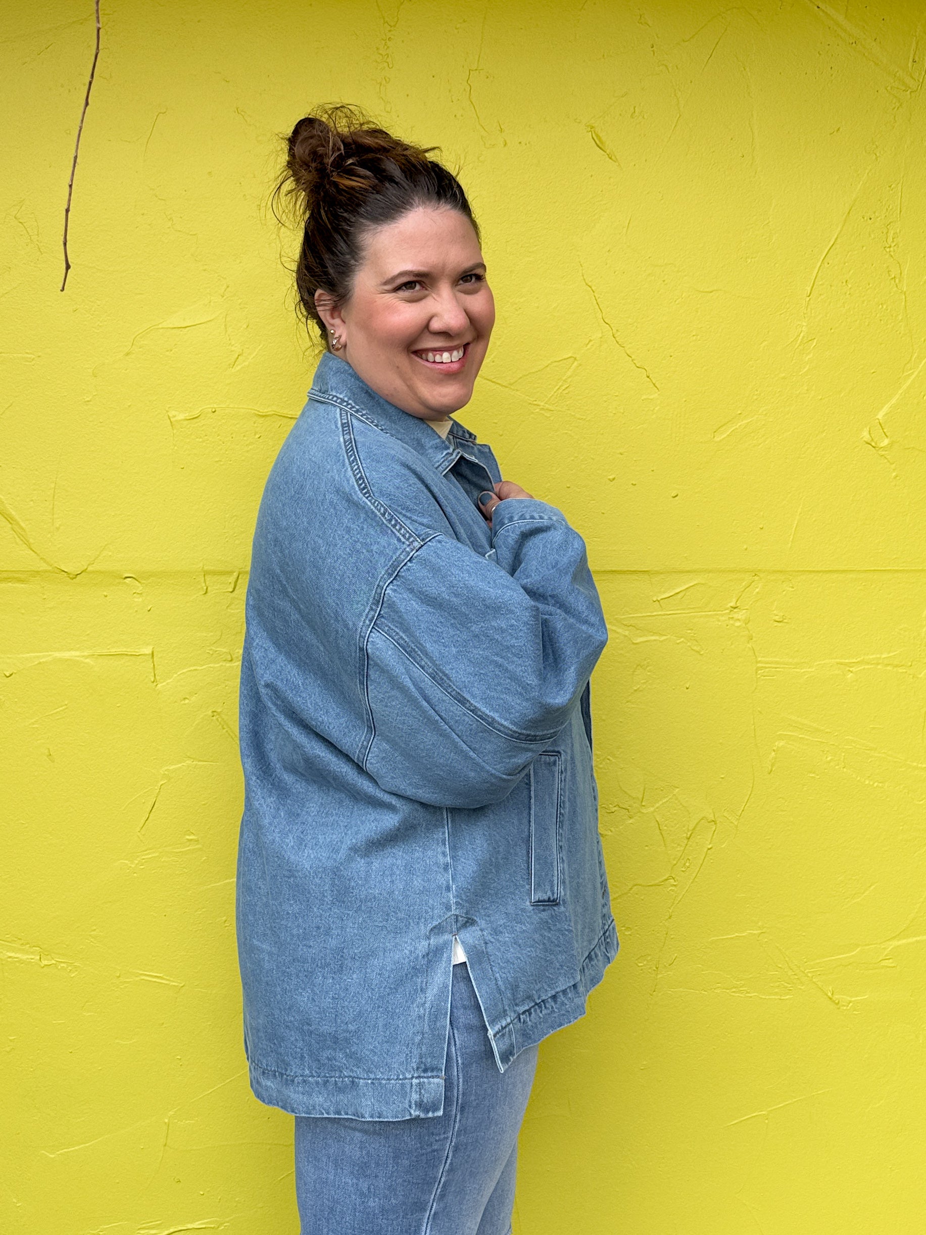 Sloane Oversized Denim Utility Jacket