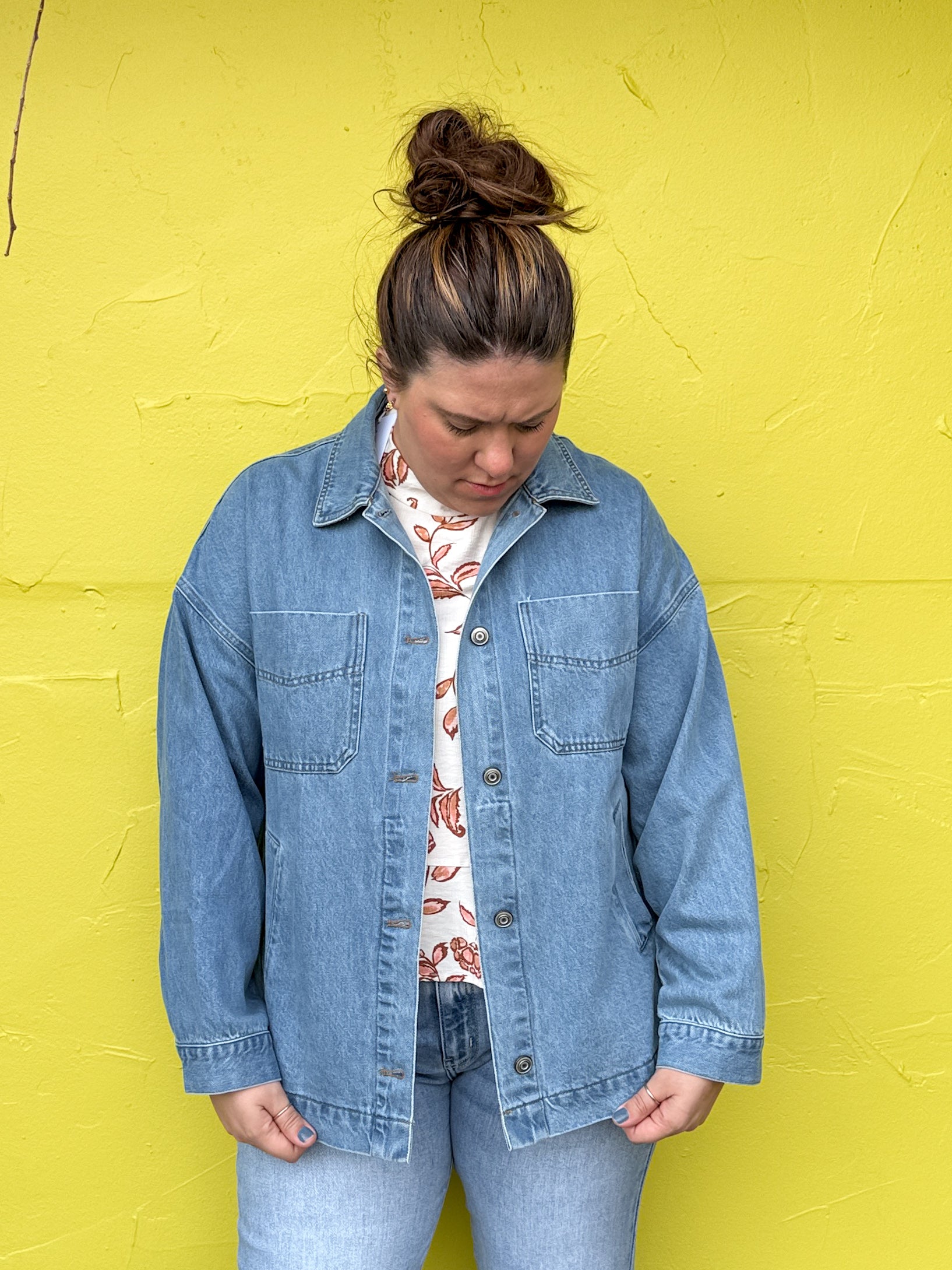 Sloane Oversized Denim Utility Jacket