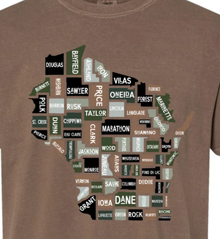 Wisconsin Counties Graphic Tee