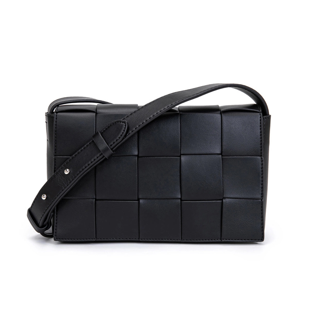 Woven Plaid Crossbody